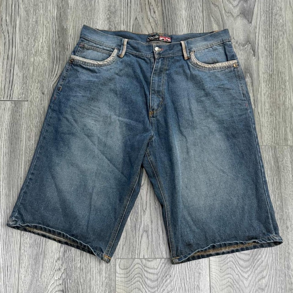 Vintage Y2K Coogi Australia Embroidered Baggy Denim Jorts Shorts Mens Size 38